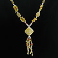 Lemon Stone Tasseled Necklace (China)