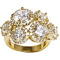 14k Goldplated Silver 'Tree of Life' Cubic Zirconia Ring