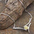 Sterling Silver Milky Yellow Baltic Amber Necklace (Poland)