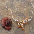 Sterling Silver and Honey Amber Necklace (Poland)
