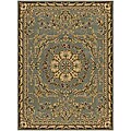 Machine-made Arcadia Seafoam Petit Point Yarn Rug (3'6 x 5'6)