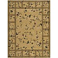 Machine-made Arcadia Beige Petit Point Yarn Rug (3'6 x 5'6)