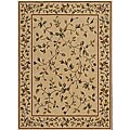 Machine-made Arcadia Ivory Petit Point Yarn Rug (3'6 x 5'6)