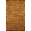 Hand-tufted Desert Dawn Gold New Zealand Wool Rug (5' x 8')