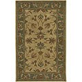 Hand-tufted Alexander Tan New Zealand Wool Runner (2'6 x 8') with Free Rug Pad