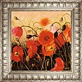 Shirley Novak 'Poppy Party' Framed Canvas Art