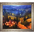 Philip Craig 'Tuscan Valley View' Framed Canvas Art