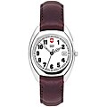 Swiss Army Men's White Dial/ Black Leather Strap Whisper Watch
