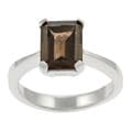 Sterling Silver Smokey Quartz Ring