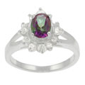 Sterling Silver Mystic Cubic Zirconia Ring