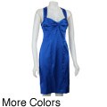 Calvin Klein Women's Sweetheart Neck Satin Dress