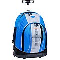 J World Blue/ Black Rolling Backpack with Lightning Wheels
