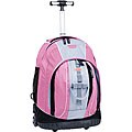 J World 18-inch Pink Rolling Backpack with Lightning Wheels