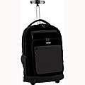 J World Black Rolling Backpack with Laptop Sleeve