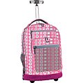 J World Pink Monitor Rolling Backpack with Laptop Sleeve