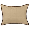 Bacati Metro Khaki/ White/ Chocolate Quilted Boudoir Pillow