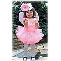 Pink Organza Ballerina Flowered Tutu Skirt (USA)