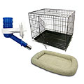 Folding Crate/ Pad and Drinking Tube Kennel Set