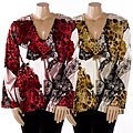 Kaelyn Max Women's Plus Size Printed Blouse
