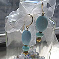 Goldfill Turquoise/ Blue Opal Prom Night Earrings (USA)