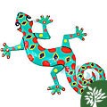 Painted Metal Spotted Gecko (Haiti)