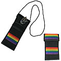 Rainbow Eyeglass/ Cellphone Pouch with Strap (Guatemala)