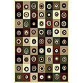 Machine-woven Circles Rug (7'8 x 10'5)