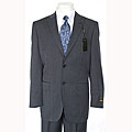 Ferrecci Men's Peak Lapel Navy Blue Suit