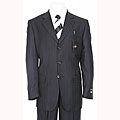 Ferrecci Men's Three-button Shadow Stripe Suit