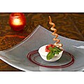 Turgla Glass Frosted Concave Entree Plate