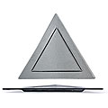 Turgla Glass Charcoal Triangular Plate