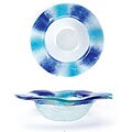 Turgla Glass Cool Colored Rim Bowl