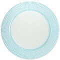 Turgla Frosted Glass Baby Blue Rim Charger/ Serving Tray