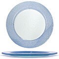 Turgla Frosted Glass Cobalt Blue Rim Charger/ Tray