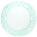 Turgla Frosted Green Rim Design Glass Charger/ Serving Tray