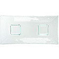 Turgla Frosted Glass Serving Area 2-compartment Platter