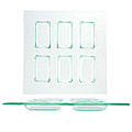 Turgla Clear Glass 6-compartment Sectional
