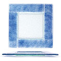 Turgla Clear/ Blue Glass Entree Plate/ Charger