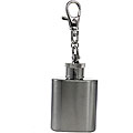Stainless Steel Brushed/ Polished 1-ounce Keychain Flask