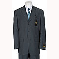 Ferrecci Men's Blue/ Grey Three-button Suit