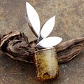 Sterling Silver Yellow Amber 3-leaf Slider Pendant (Poland)