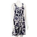 Genux Women's Blue Sleeveless Printed Dress