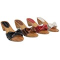 Bamboo by Journee Women's Woodgrain Heel Sandals
