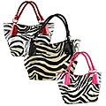  Zebra Print Satchel Handbag 