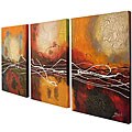 Hand-painted Abstract Oil Paintings (Set of 3)
