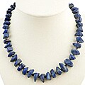 Handmade Silver Bead Blue Lapis Lazuli Necklace (Thailand)