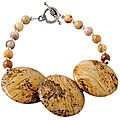 Sterling Silver and Zebra Jasper Handmade Bracelet (Thailand)