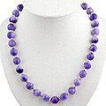 Handmade Silver Bead Purple Agate Necklace (Thailand)