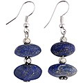 Handmade Silver Bead Blue Lapis Lazuli Earrings (Thailand)