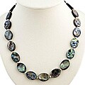 Handmade Abalone Shell and Silver Bead Necklace (Thailand)